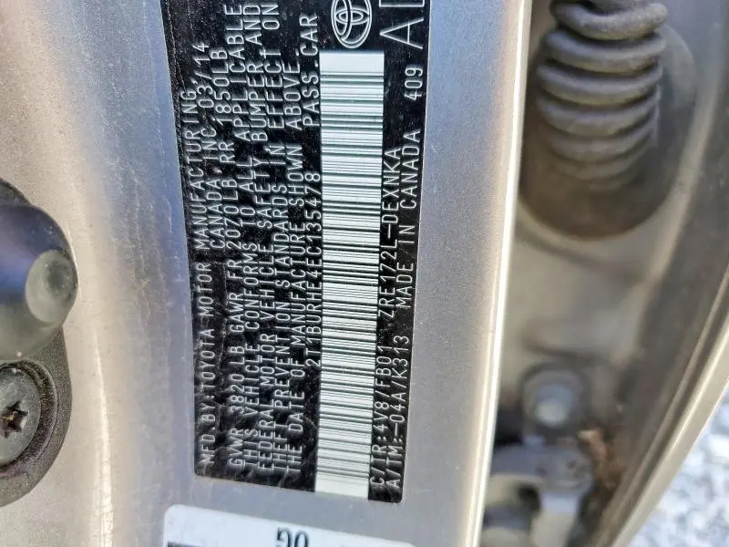 2014 TOYOTA COROLLA LE  