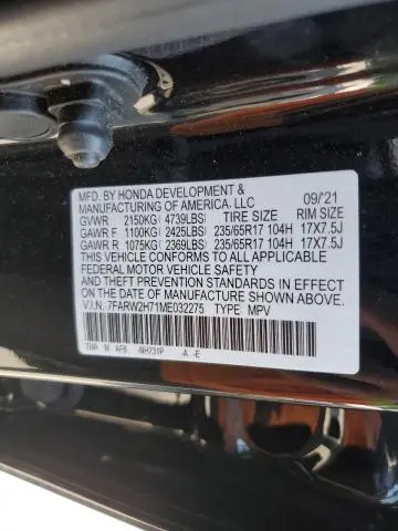 2021 HONDA CR-V SE  