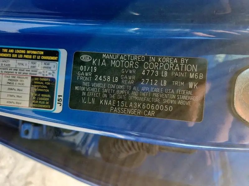 2019 KIA STINGER BASE  