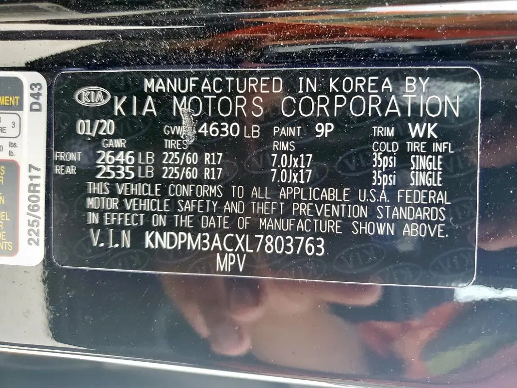 2020 KIA SPORTAGE LX  