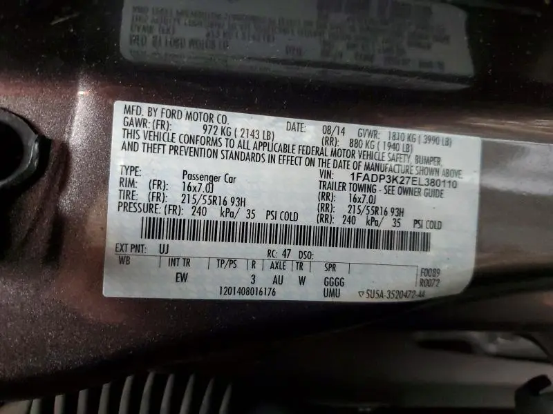 2014 FORD FOCUS SE  