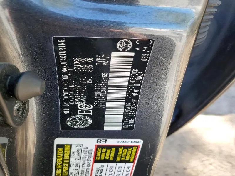 2011 TOYOTA COROLLA BASE  