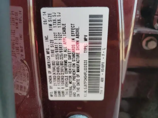 2015 HONDA CROSSTOUR EXL  