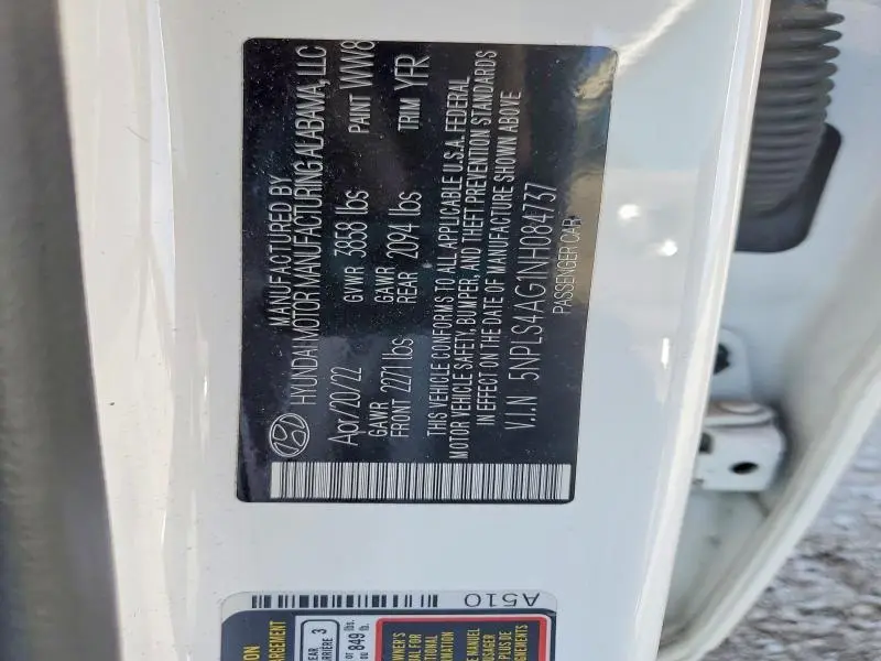 2022 HYUNDAI ELANTRA SEL  