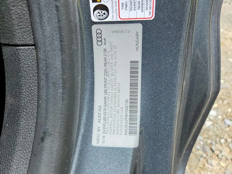 2017 AUDI A3 PREMIUM  