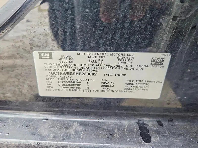 2017 CHEVROLET SILVERADO K2500 HEAVY DUTY LTZ  