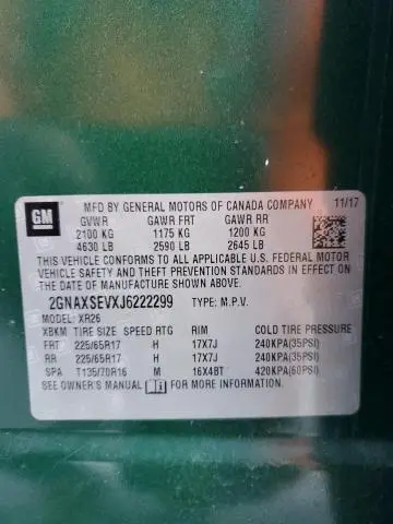 2018 CHEVROLET EQUINOX LT  