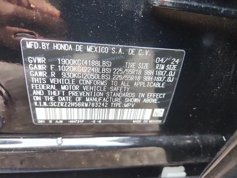 2024 HONDA HR-V SPORT  