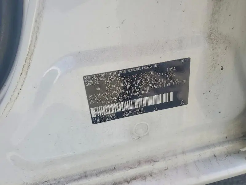 2013 TOYOTA RAV4 EV BASE  