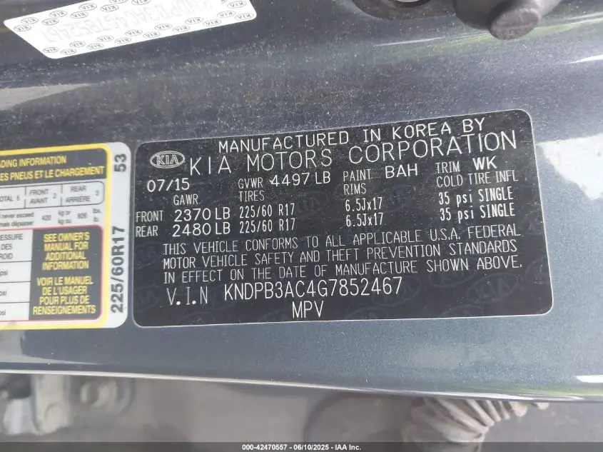 2016 KIA SPORTAGE LX