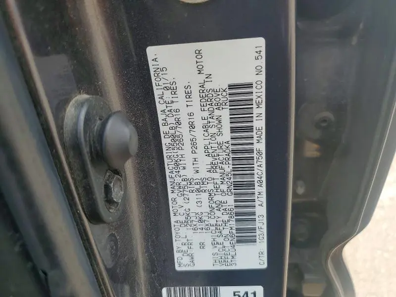 2015 TOYOTA TACOMA V6  