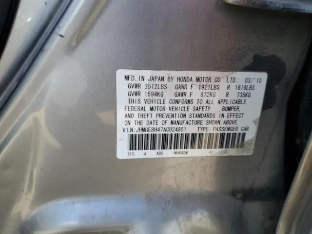 2010 HONDA FIT SPORT  