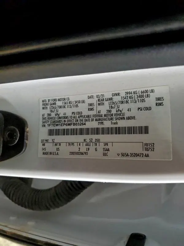 2021 FORD F150 SUPERCREW  