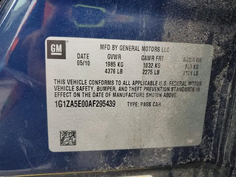 2010 CHEVROLET MALIBU LS  