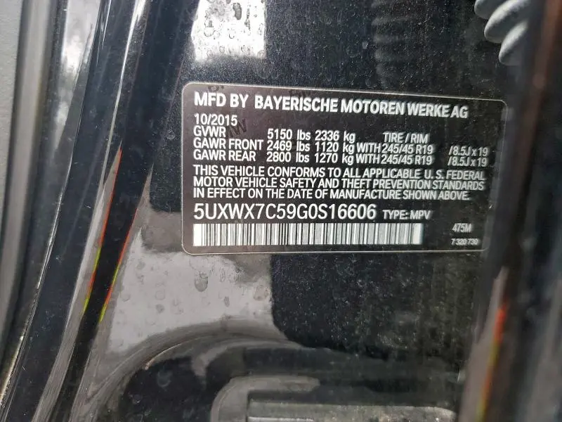 2016 BMW X3 XDRIVE35I  