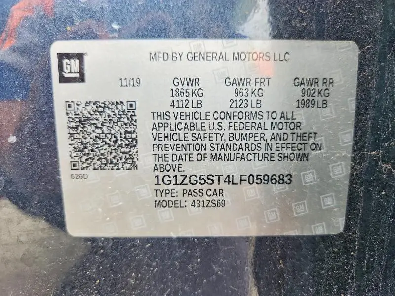 2020 CHEVROLET MALIBU RS  