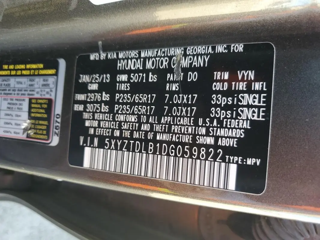 2013 HYUNDAI SANTA FE SPORT   