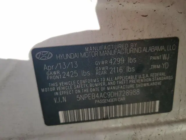 2013 HYUNDAI SONATA GLS  