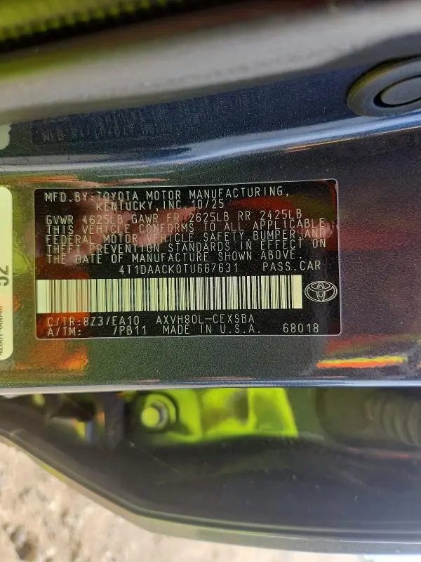 2026 TOYOTA CAMRY SE  