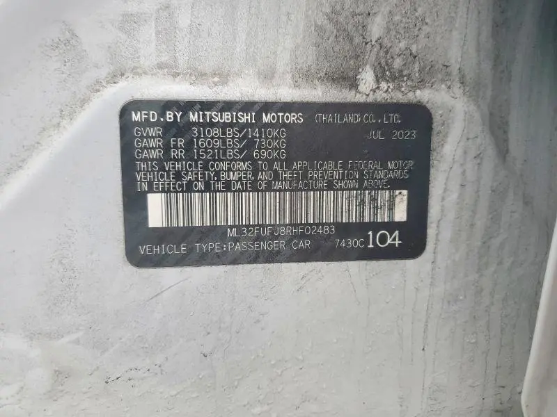 2024 MITSUBISHI MIRAGE G4 ES  