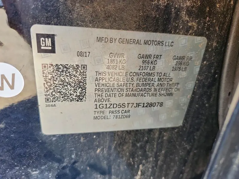 2018 CHEVROLET MALIBU LT  