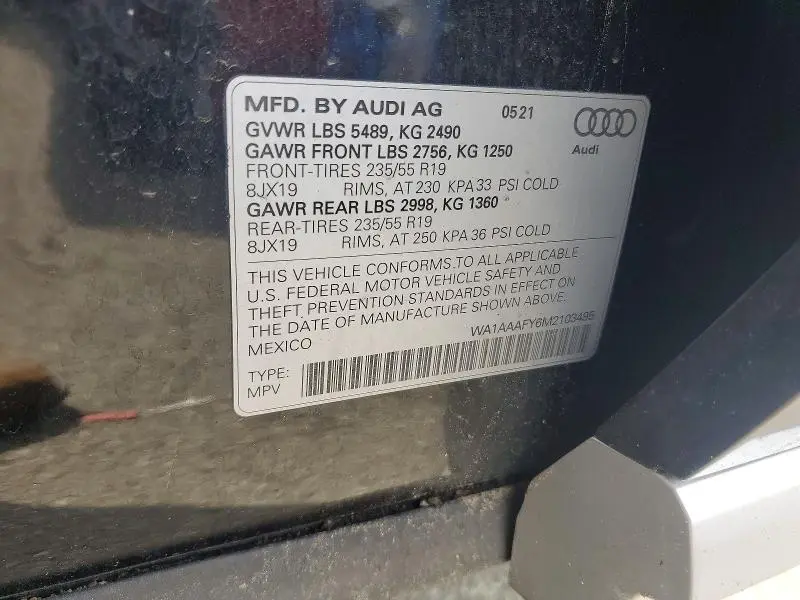 2021 AUDI Q5 PREMIUM  