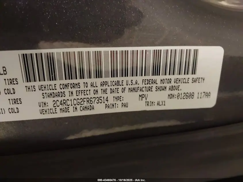 2015 CHRYSLER TOWN & COUNTRY TOURING-L