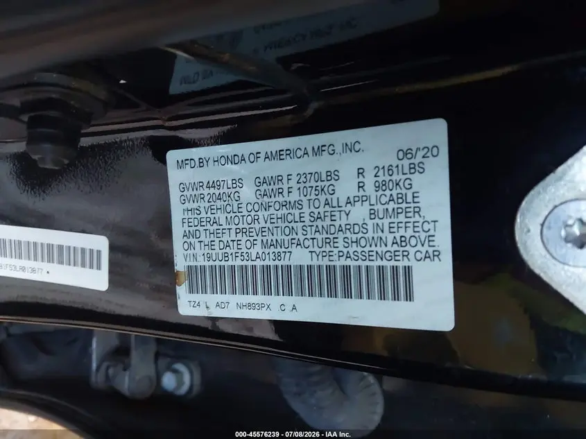 2020 ACURA TLX TECH PACKAGE