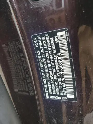 2017 PORSCHE CAYENNE   