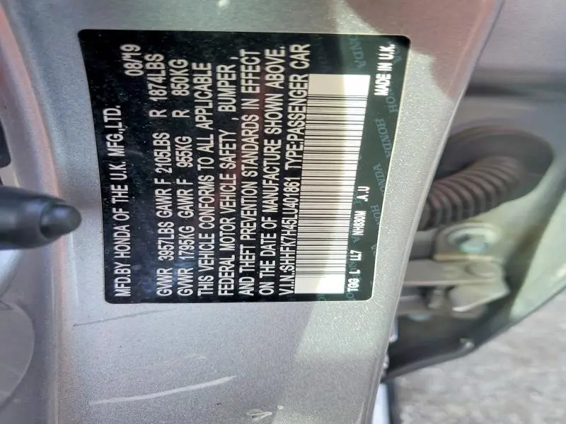 2020 HONDA CIVIC SPORT  