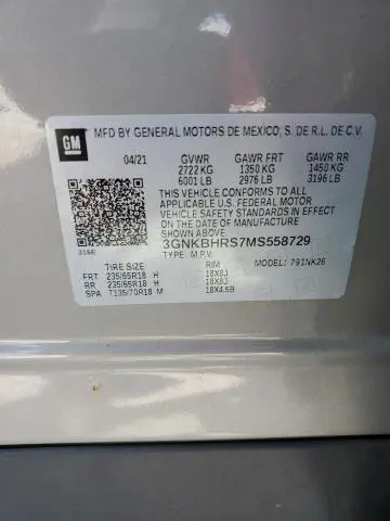 2021 CHEVROLET BLAZER 2LT  