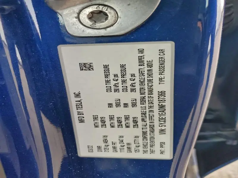 2022 TESLA MODEL 3   