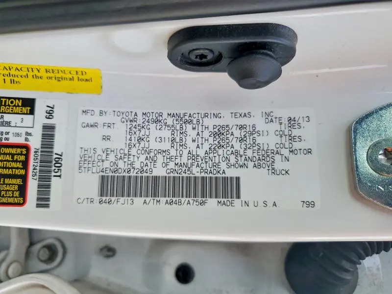 2013 TOYOTA TACOMA V6  