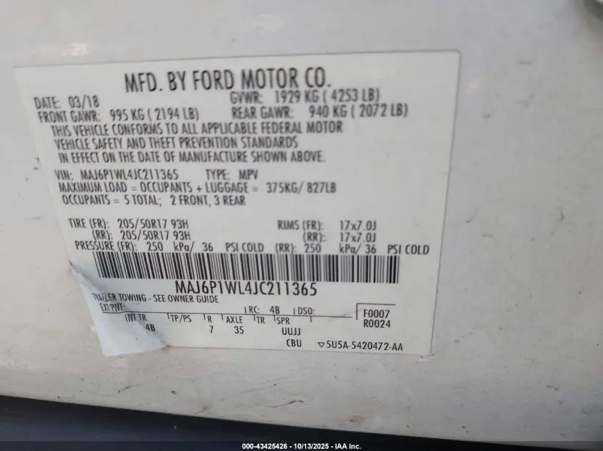 2018 FORD ECOSPORT TITANIUM