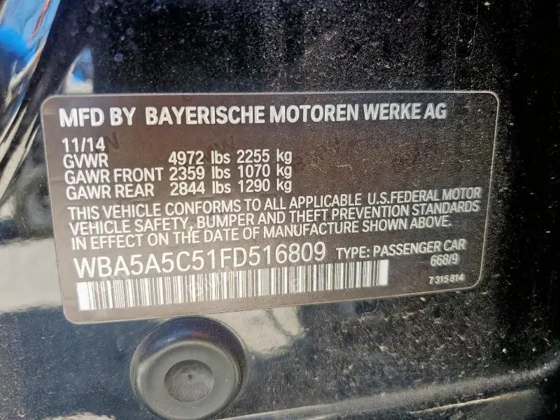 2015 BMW 528 I