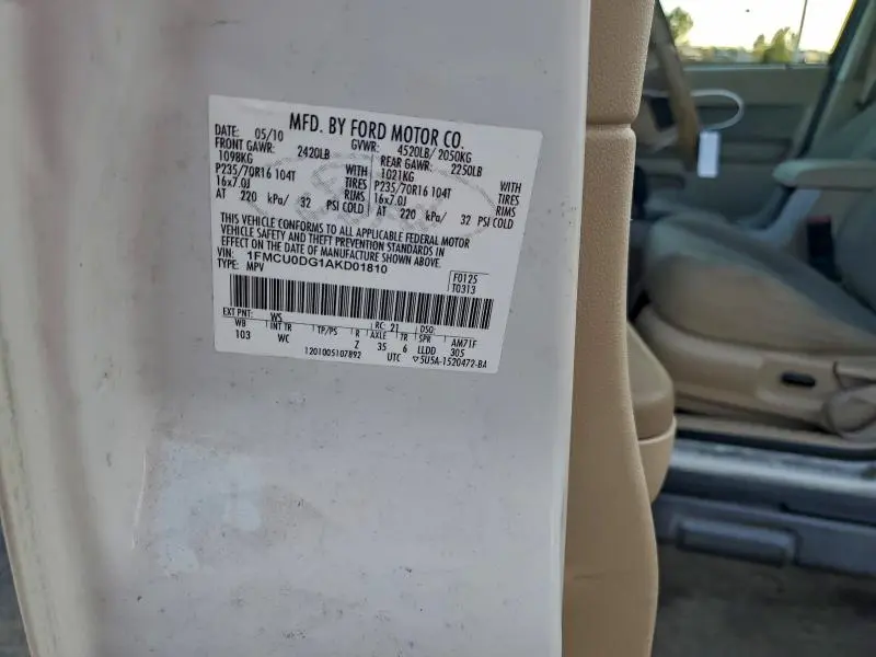 2010 FORD ESCAPE XLT  