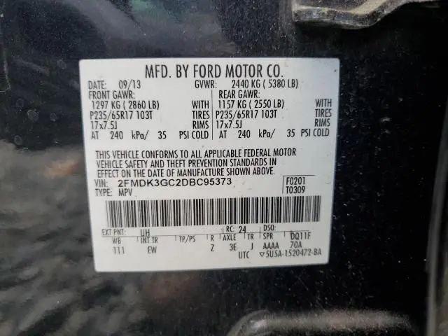 2013 FORD EDGE SE  
