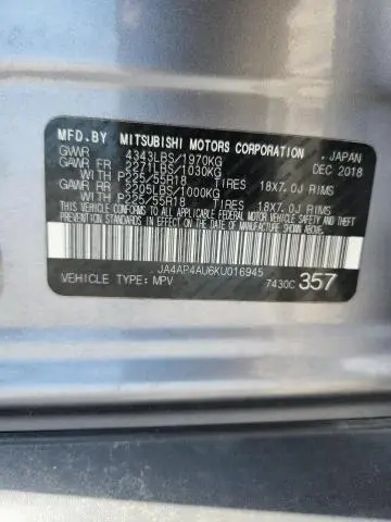 2019 MITSUBISHI OUTLANDER SPORT SE  