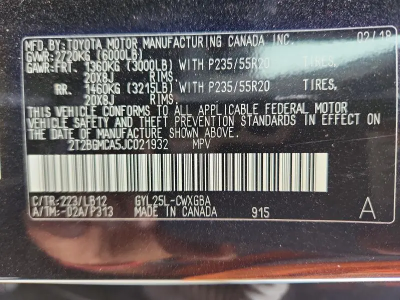 2018 LEXUS RX 450H BASE  
