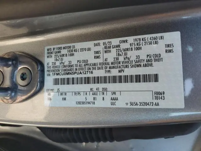 2023 FORD ESCAPE ST LINE  