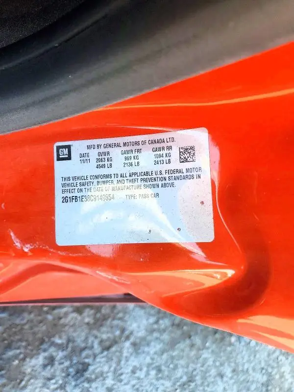 2012 CHEVROLET CAMARO LT  