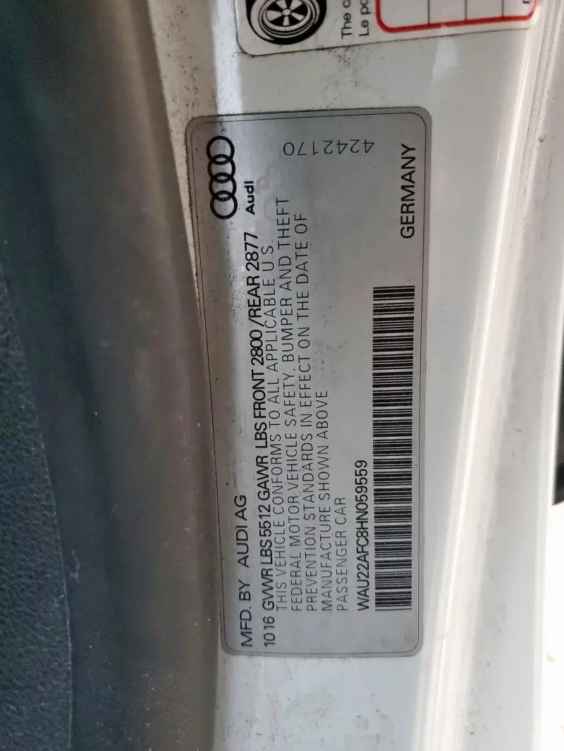 2017 AUDI A7 PRESTIGE  