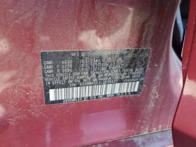 2020 SUBARU LEGACY SPORT