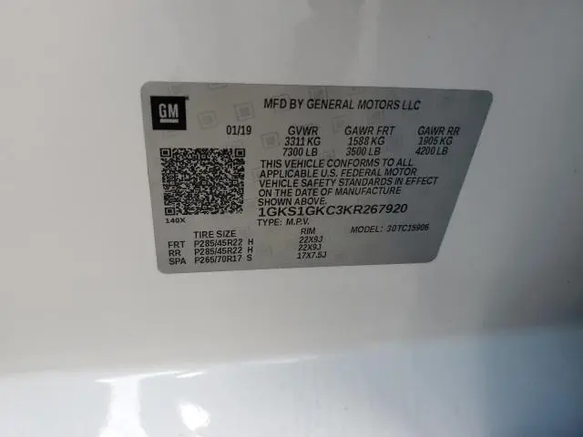 2019 GMC YUKON XL C1500 SLT  