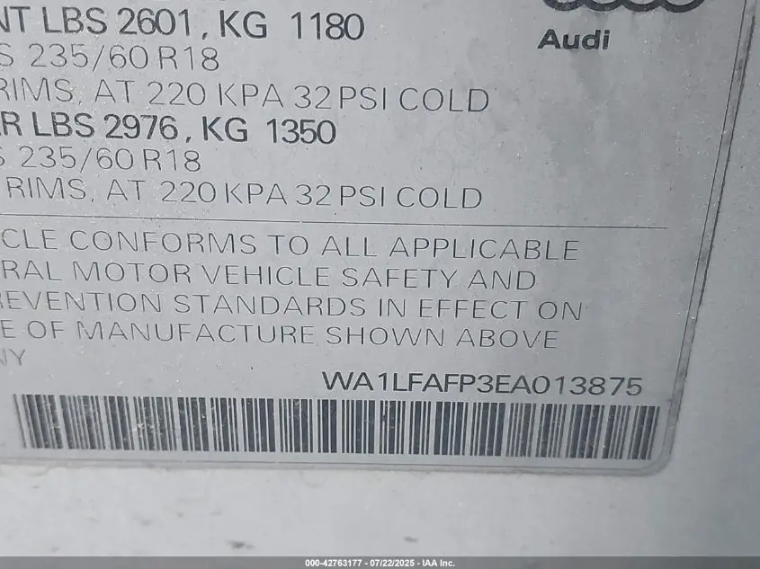 2014 AUDI Q5 2.0T PREMIUM
