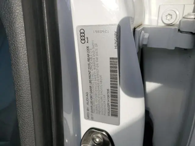 2017 AUDI A3 PREMIUM  