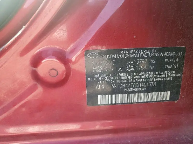2013 HYUNDAI ELANTRA   