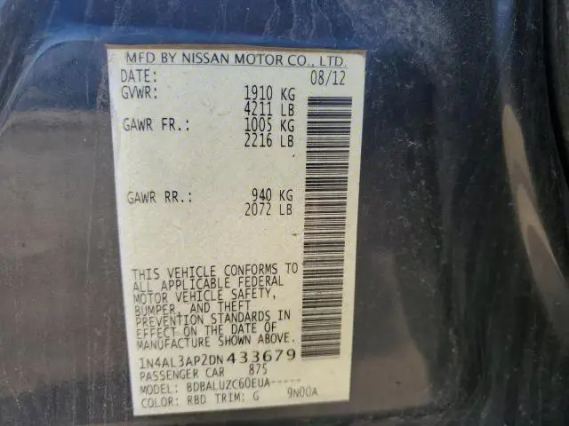 2013 NISSAN ALTIMA 2.5