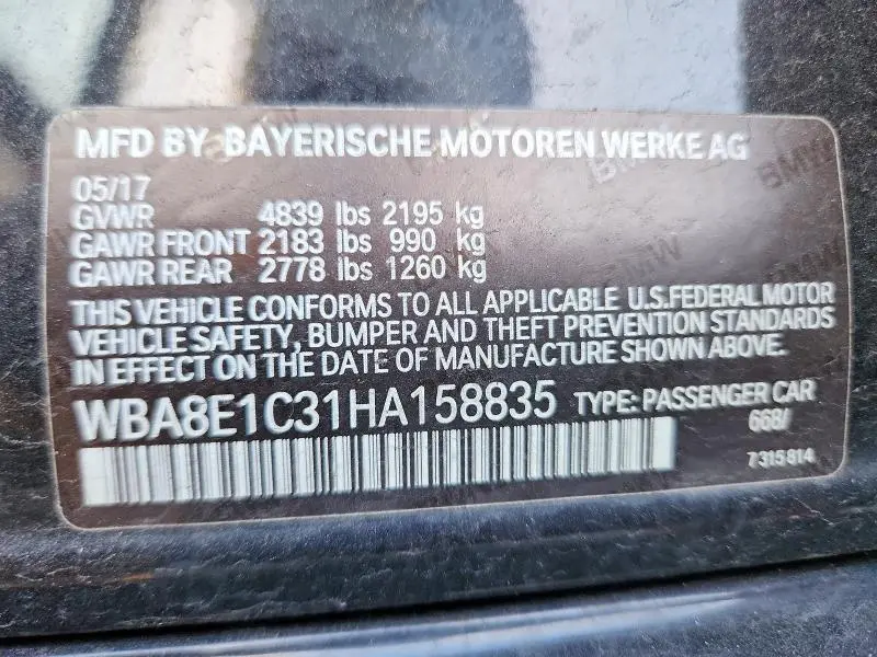 2017 BMW 330E   