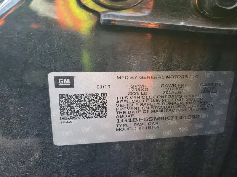 2019 CHEVROLET CRUZE LT  